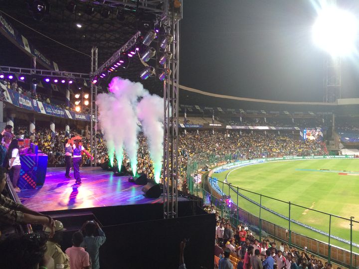 Acoustic Control’s AV Rental team chosen to provide PA and Stage Lighting at M Chinnaswamy Stadium for the Champions League Twenty 20!
